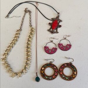 Gold and Pink Women's Jewelry Set